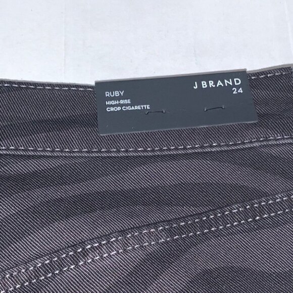 J Brand black dazzle destruct ruby high rise crop cigarette zebra Size 24 - Picture 12 of 14